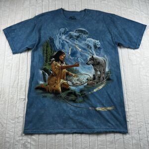 VTG The Mountain T-Shirt Men L Meiklejohn Wolf Pack Native Girl Dream Catcher
